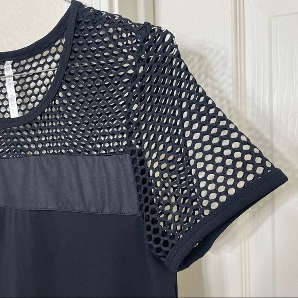 Fabletics Black Mesh Dress Sarah Mini Dress Size Small - Picture 8 of 11